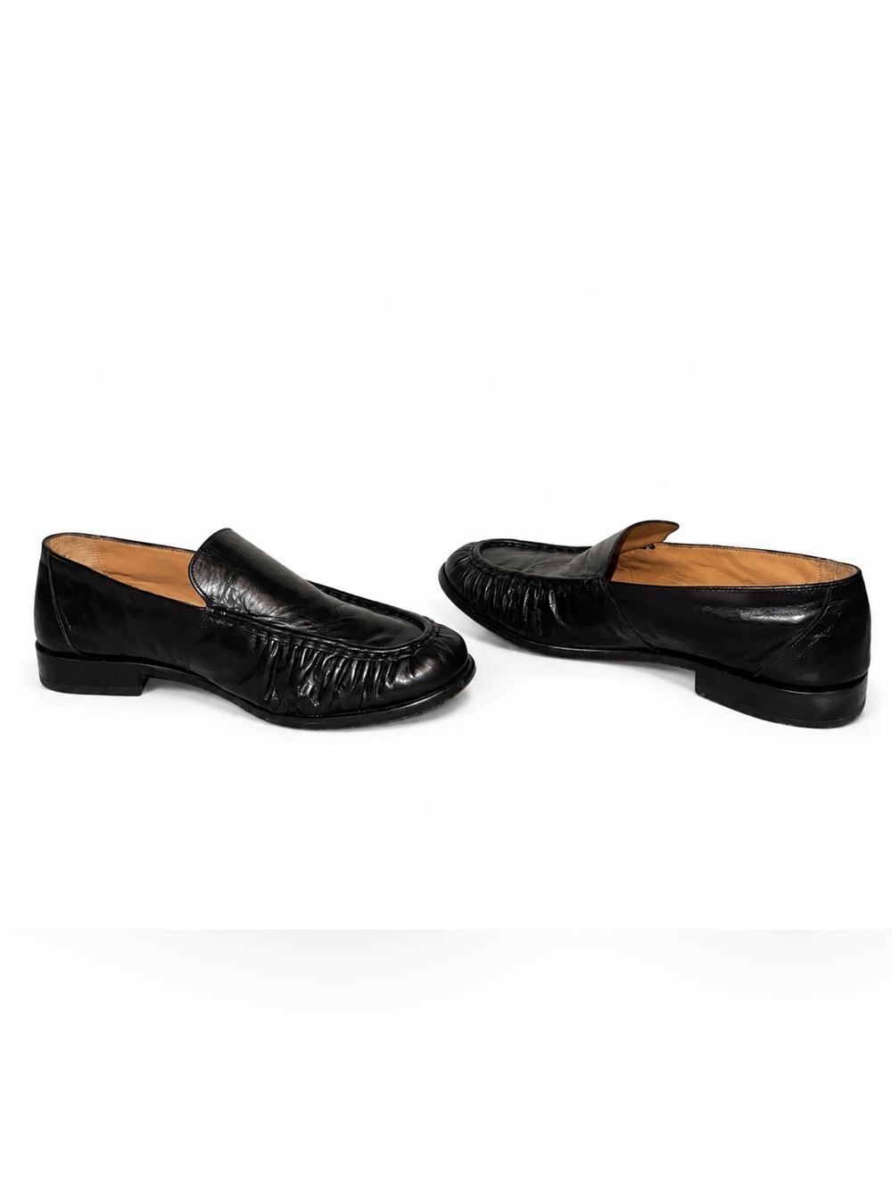 Banana Republic Men's Black Leather Slip-On Loafers